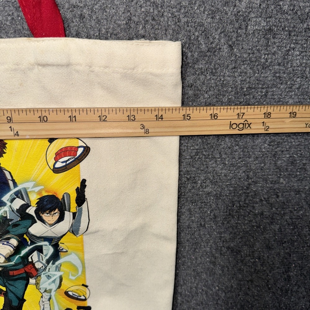 My Hero Academia Kura Sushi Tote Bag Canvas Anime Deku Bakugo Todoroki Promo - Picture 6 of 7